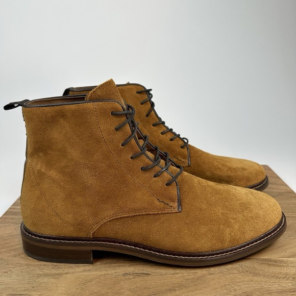 New Mens The Shoe Bear Ned Waxed Suede‎ - TAN Boots Size EU 45 US 11.5-12